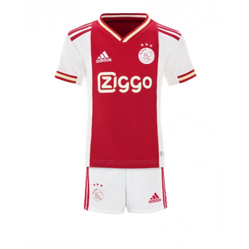 Ajax Hjemmedraktsett Barn 2022-23 Kortermet (+ Korte bukser) Ajax Hjemmedraktsett Barn 2022-23 Kortermet (+ Korte bukser)